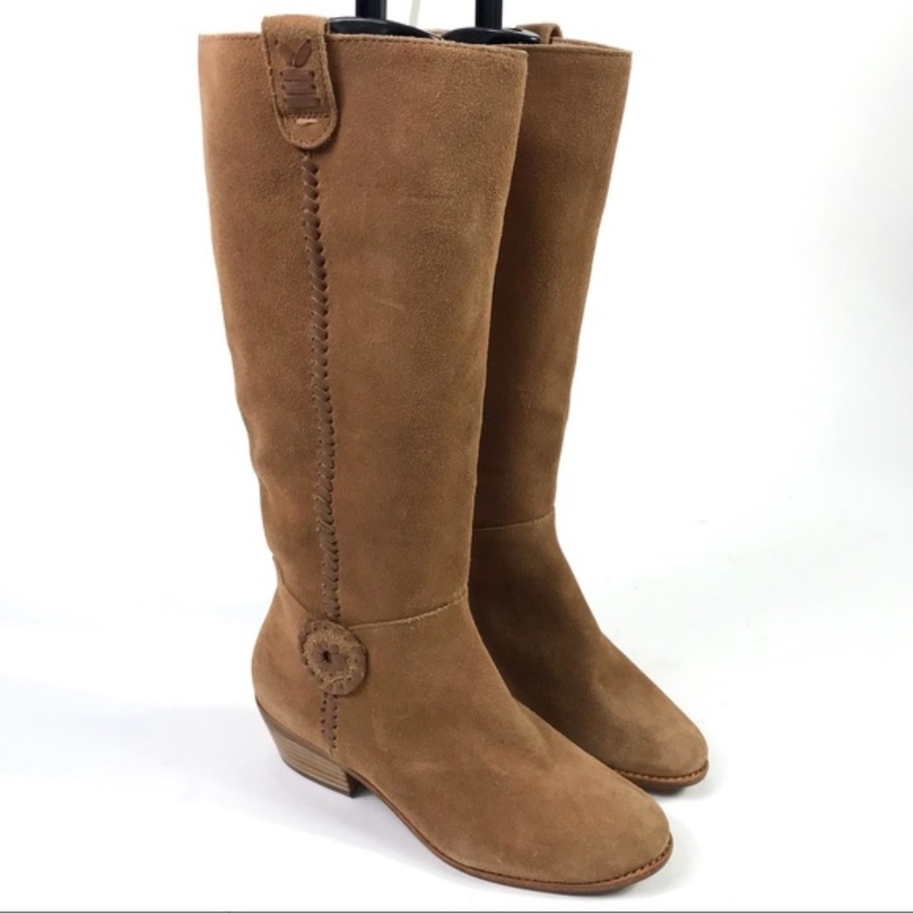 New! Jack Rogers Oak Sawyer Cognac Suede Boots 5.5